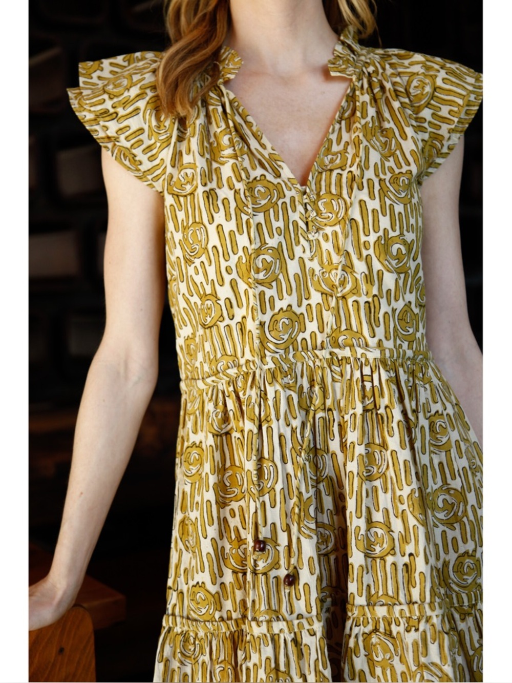 Anna Cate Aimee Dress in Yellow sz M